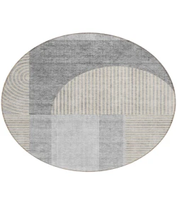 Addison Chantille ACN711 Silver 8 ft. x 8 ft. Round Rug