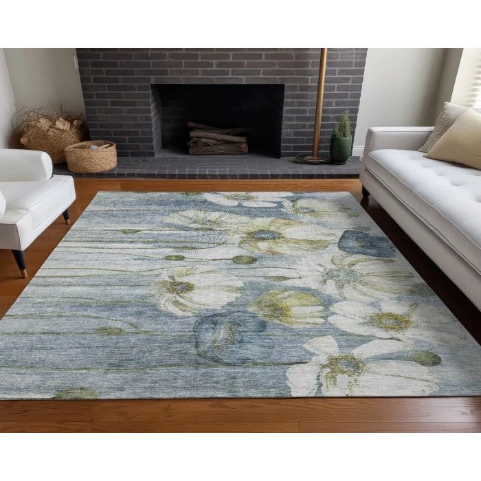 Chantille ACN712 Blue 2'6" x 3'10" Rug