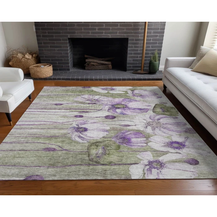 Chantille ACN712 Purple 2'6" x 3'10" Rug