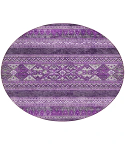 Addison Chantille ACN714 Purple 8 ft. x 8 ft. Round Rug