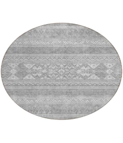 Addison Chantille ACN714 Silver 8 ft. x 8 ft. Round Rug