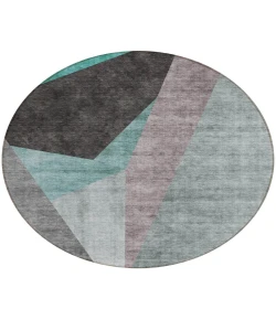 Addison Chantille ACN716 Teal 8 ft. x 8 ft. Round Rug