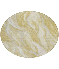 Addison Chantille ACN720 Gold 8 ft. x 8 ft. Round Rug