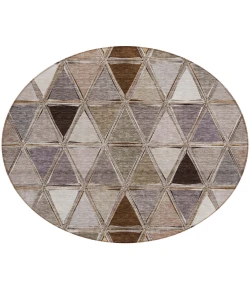 Addison Chantille ACN722 Brown 8 ft. x 8 ft. Round Rug