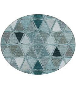 Addison Chantille ACN722 Teal 8 ft. x 8 ft. Round Rug