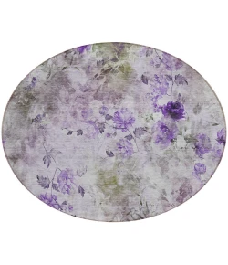 Addison Chantille ACN724 Purple 8 ft. x 8 ft. Round Rug