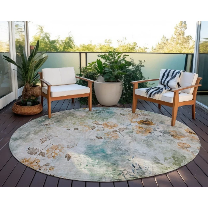 Chantille ACN724 Teal 8' x 8' Rug