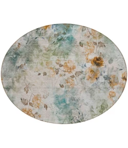 Addison Chantille ACN724 Teal 8 ft. x 8 ft. Round Rug
