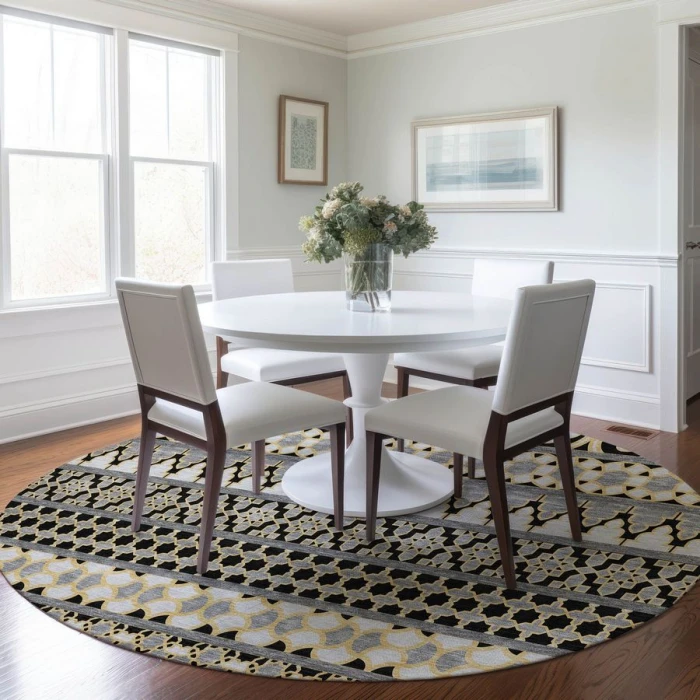 Addison Chantille ACN726-Charcoal 8 ft. X 8 ft. Round Rug