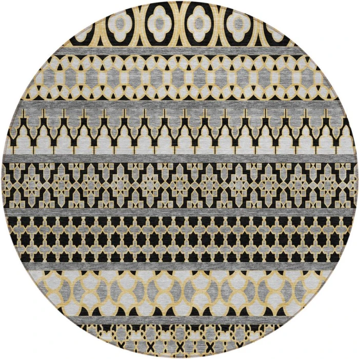 Addison Chantille ACN726-Charcoal 8 ft. X 8 ft. Round Rug