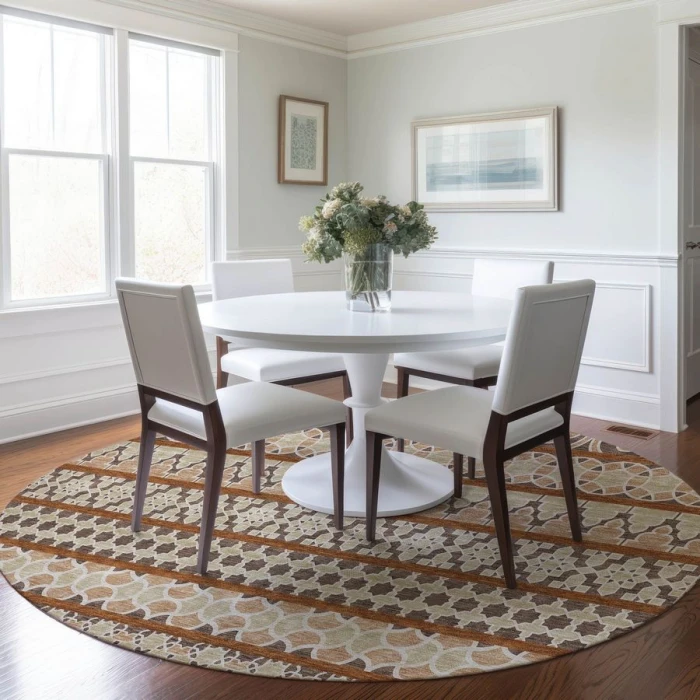 Addison Chantille ACN726-Chocolate 8 ft. X 8 ft. Round Rug