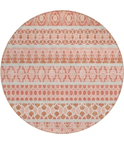 Addison Chantille ACN726-Salmon 8 ft. X 8 ft. Round Rug