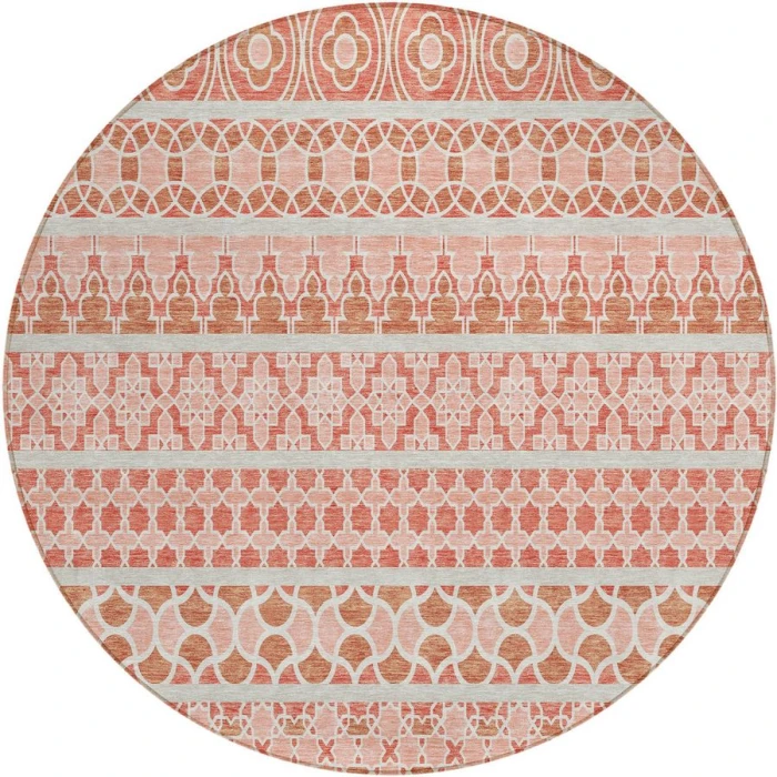 Addison Chantille ACN726-Salmon 8 ft. X 8 ft. Round Rug