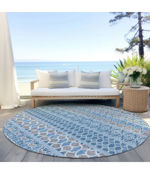 Addison Chantille ACN726-Sky 8 ft. X 8 ft. Round Rug