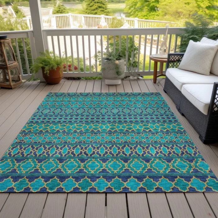 Addison Chantille ACN726-Teal 3 ft. X 5 ft. Rectangle Rug