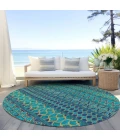 Addison Chantille ACN726-Teal 8 ft. X 8 ft. Round Rug