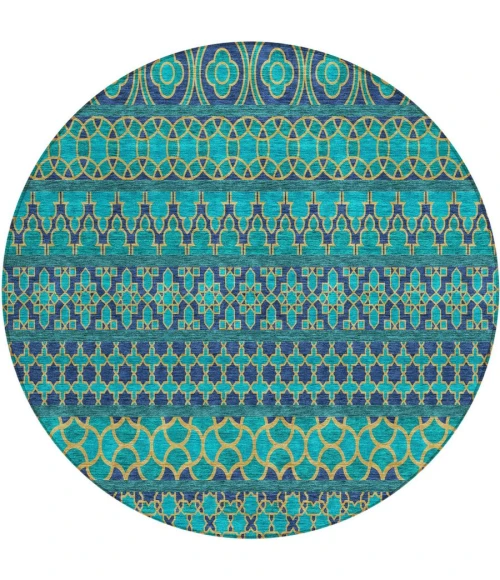 Addison Chantille ACN726-Teal 8 ft. X 8 ft. Round Rug