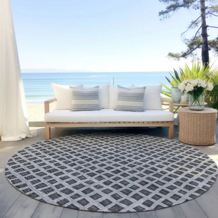 Addison Chantille ACN727-Graphite 8 ft. X 8 ft. Round Rug