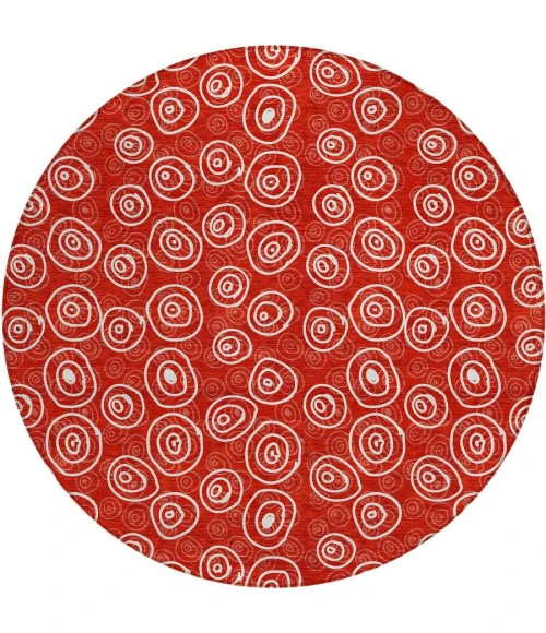Addison Chantille ACN728-Red 8 ft. X 8 ft. Round Rug
