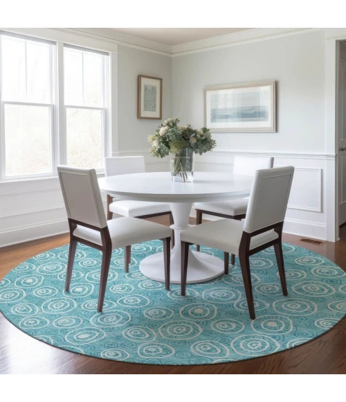 Addison Chantille ACN728-Teal 8 ft. X 8 ft. Round Rug