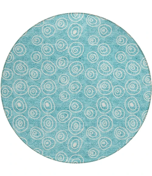 Addison Chantille ACN728-Teal 8 ft. X 8 ft. Round Rug