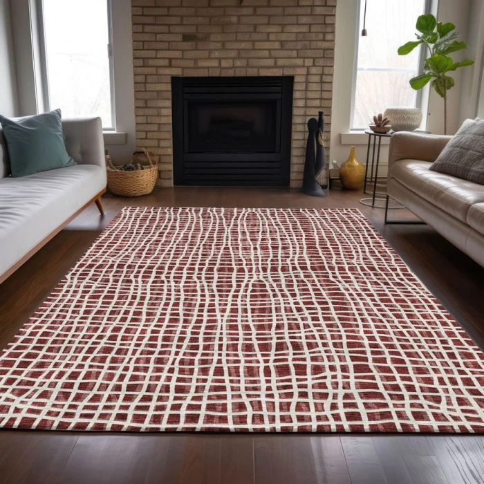 Addison Chantille ACN729-Burgundy 9 ft. X 12 ft. Rectangle Rug