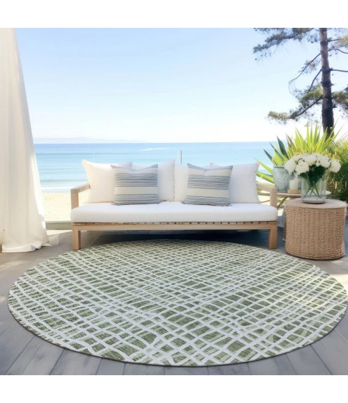 Addison Chantille ACN729-Green 8 ft. X 8 ft. Round Rug