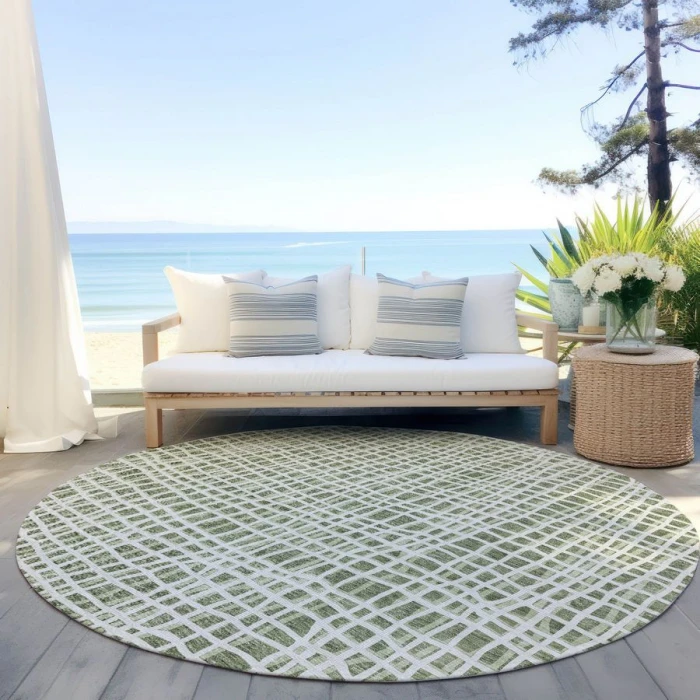 Addison Chantille ACN729-Green 8 ft. X 8 ft. Round Rug