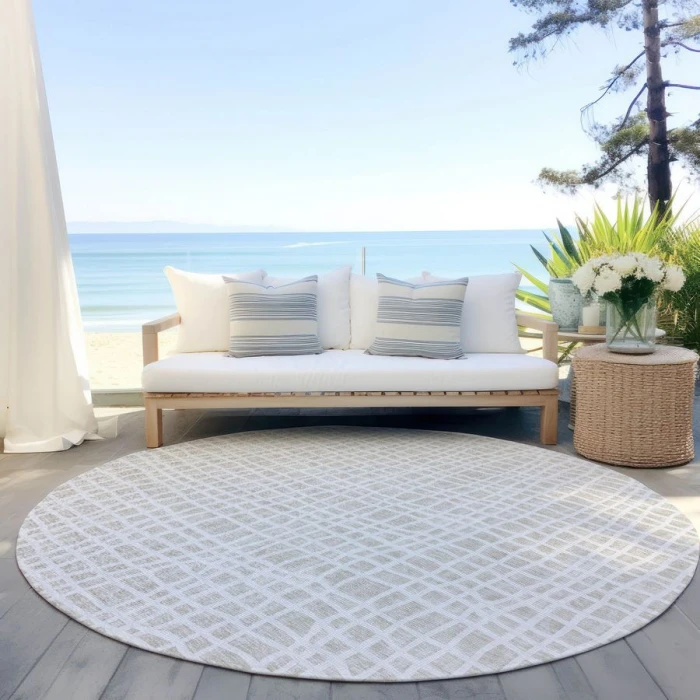 Addison Chantille ACN729-Ivory 8 ft. X 8 ft. Round Rug
