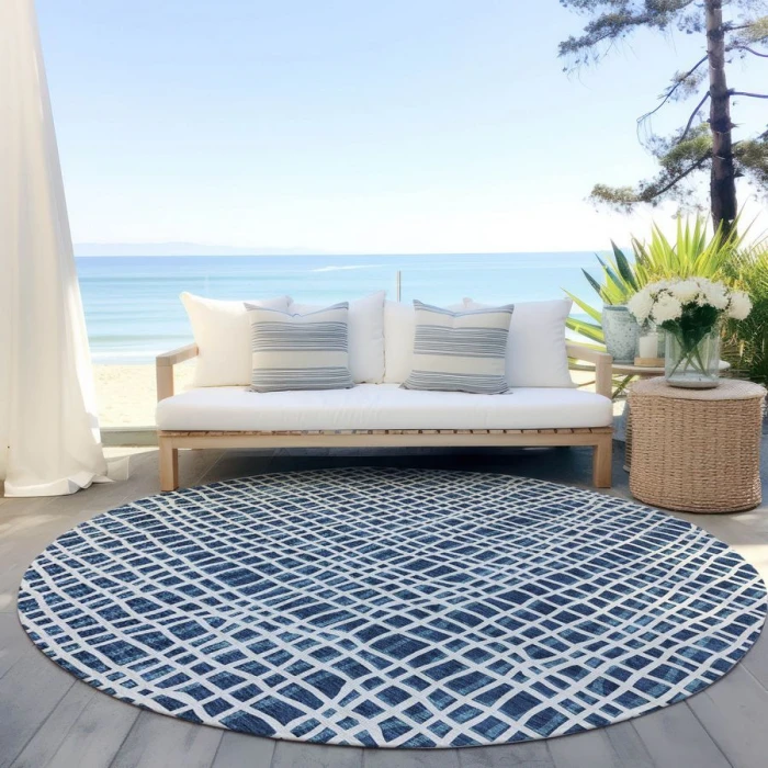 Addison Chantille ACN729-Navy 8 ft. X 8 ft. Round Rug