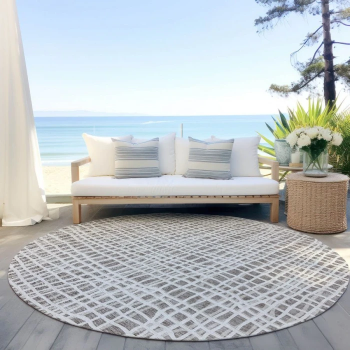 Addison Chantille ACN729-Taupe 8 ft. X 8 ft. Round Rug
