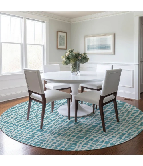Addison Chantille ACN729-Teal 8 ft. X 8 ft. Round Rug