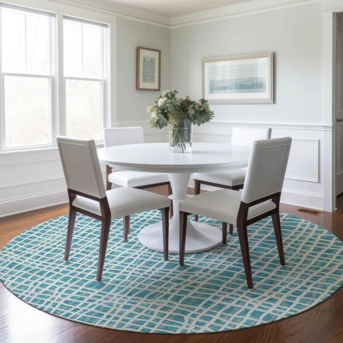 Addison Chantille ACN729-Teal 8 ft. X 8 ft. Round Rug