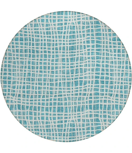 Addison Chantille ACN729-Teal 8 ft. X 8 ft. Round Rug