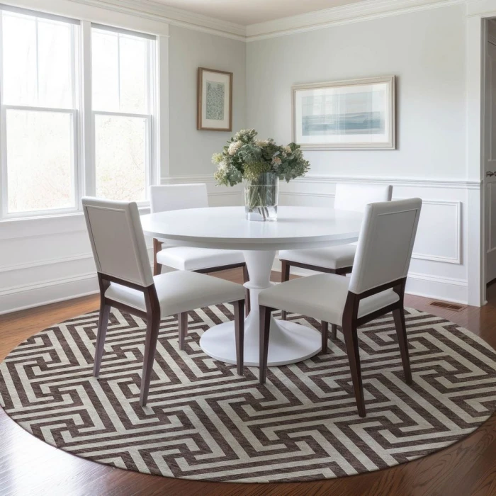 Addison Chantille ACN731-Brown 8 ft. X 8 ft. Round Rug