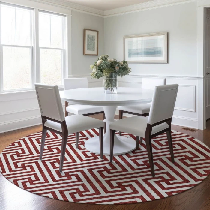 Addison Chantille ACN731-Merlot 8 ft. X 8 ft. Round Rug