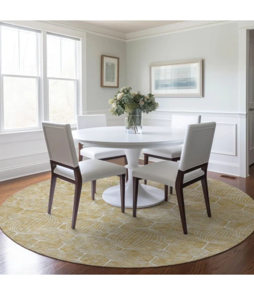 Addison Chantille ACN732-Gold 8 ft. X 8 ft. Round Rug