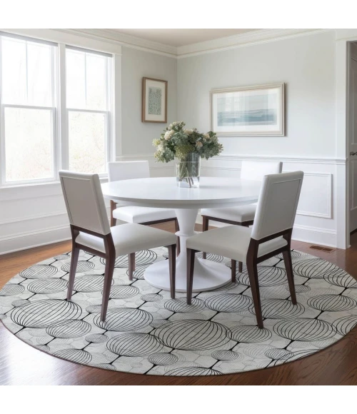 Addison Chantille ACN732-White 8 ft. X 8 ft. Round Rug