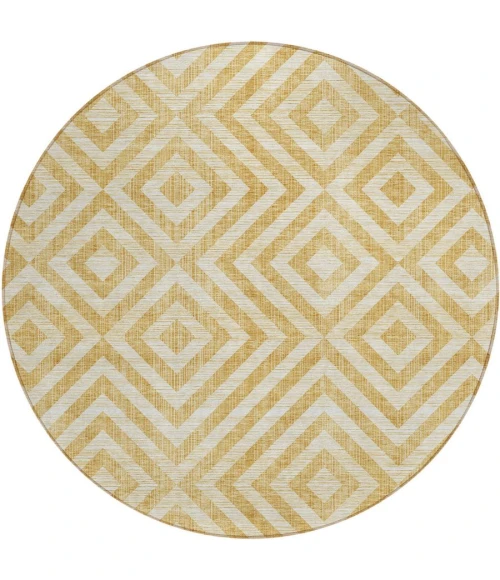 Addison Chantille ACN733-Gold 8 ft. X 8 ft. Round Rug