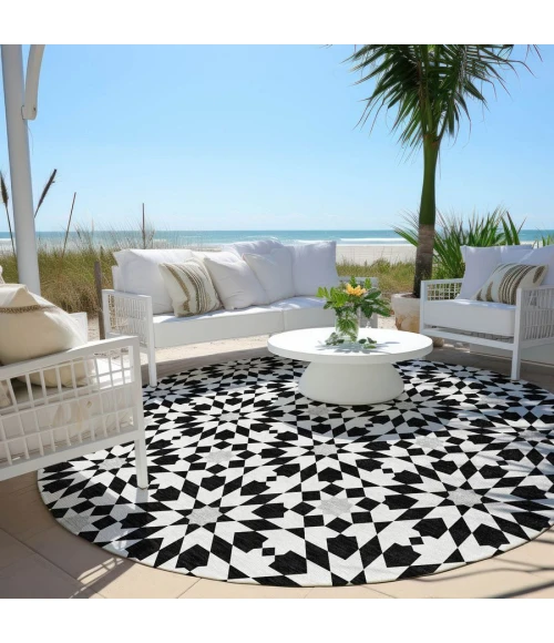 Addison Chantille ACN734-Black 8 ft. X 8 ft. Round Rug
