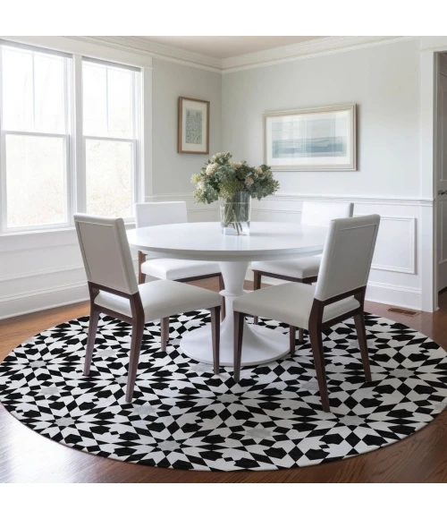Addison Chantille ACN734-Black 8 ft. X 8 ft. Round Rug