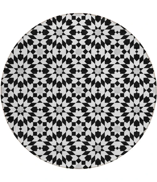 Addison Chantille ACN734-Black 8 ft. X 8 ft. Round Rug