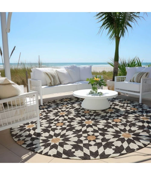 Addison Chantille ACN734-Charcoal 8 ft. X 8 ft. Round Rug