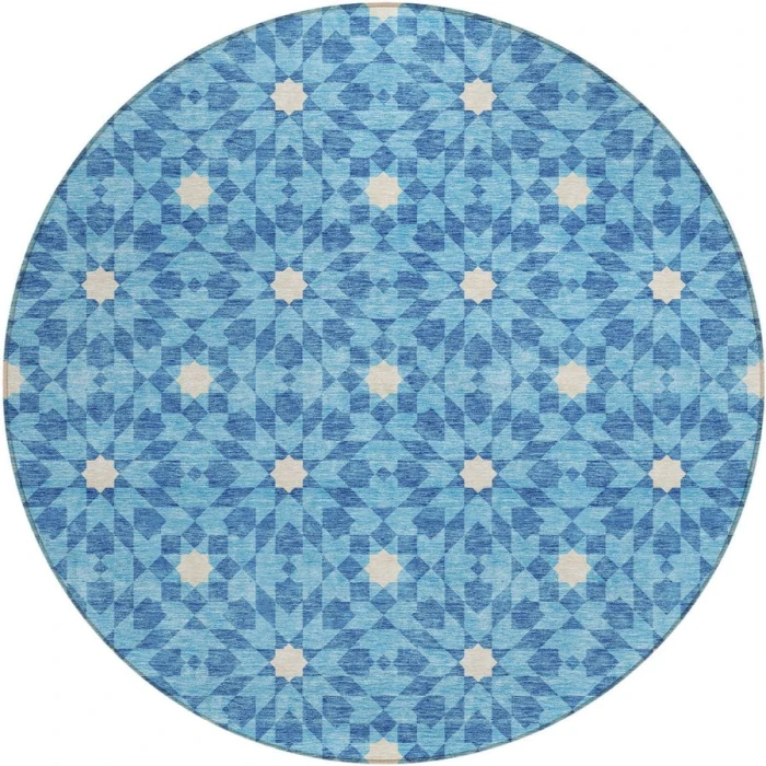 Addison Chantille ACN734-Denim 8 ft. X 8 ft. Round Rug