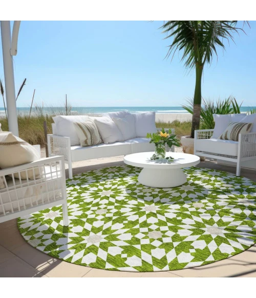 Addison Chantille ACN734-Lime 8 ft. X 8 ft. Round Rug