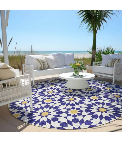 Addison Chantille ACN734-Navy 8 ft. X 8 ft. Round Rug
