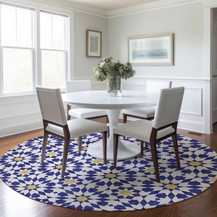 Addison Chantille ACN734-Navy 8 ft. X 8 ft. Round Rug