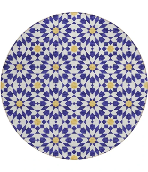 Addison Chantille ACN734-Navy 8 ft. X 8 ft. Round Rug