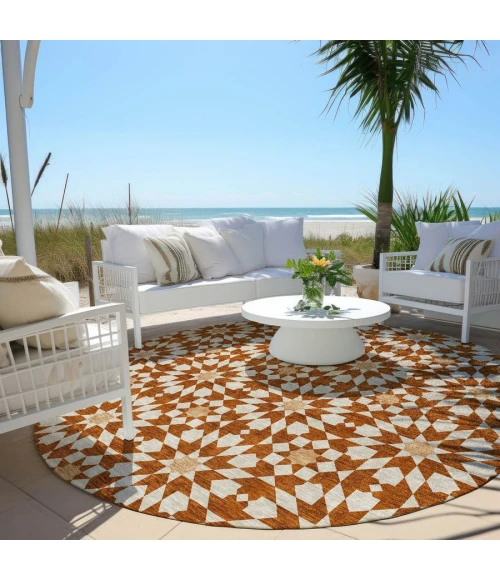 Addison Chantille ACN734-Paprika 8 ft. X 8 ft. Round Rug