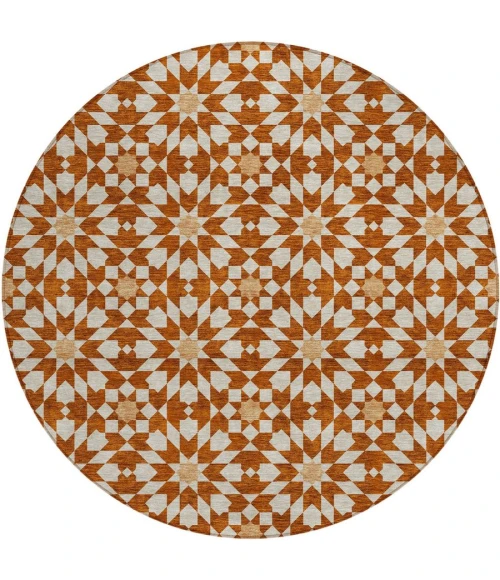Addison Chantille ACN734-Paprika 8 ft. X 8 ft. Round Rug